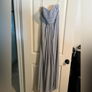 Size 0 Long bridesmaids dress gray